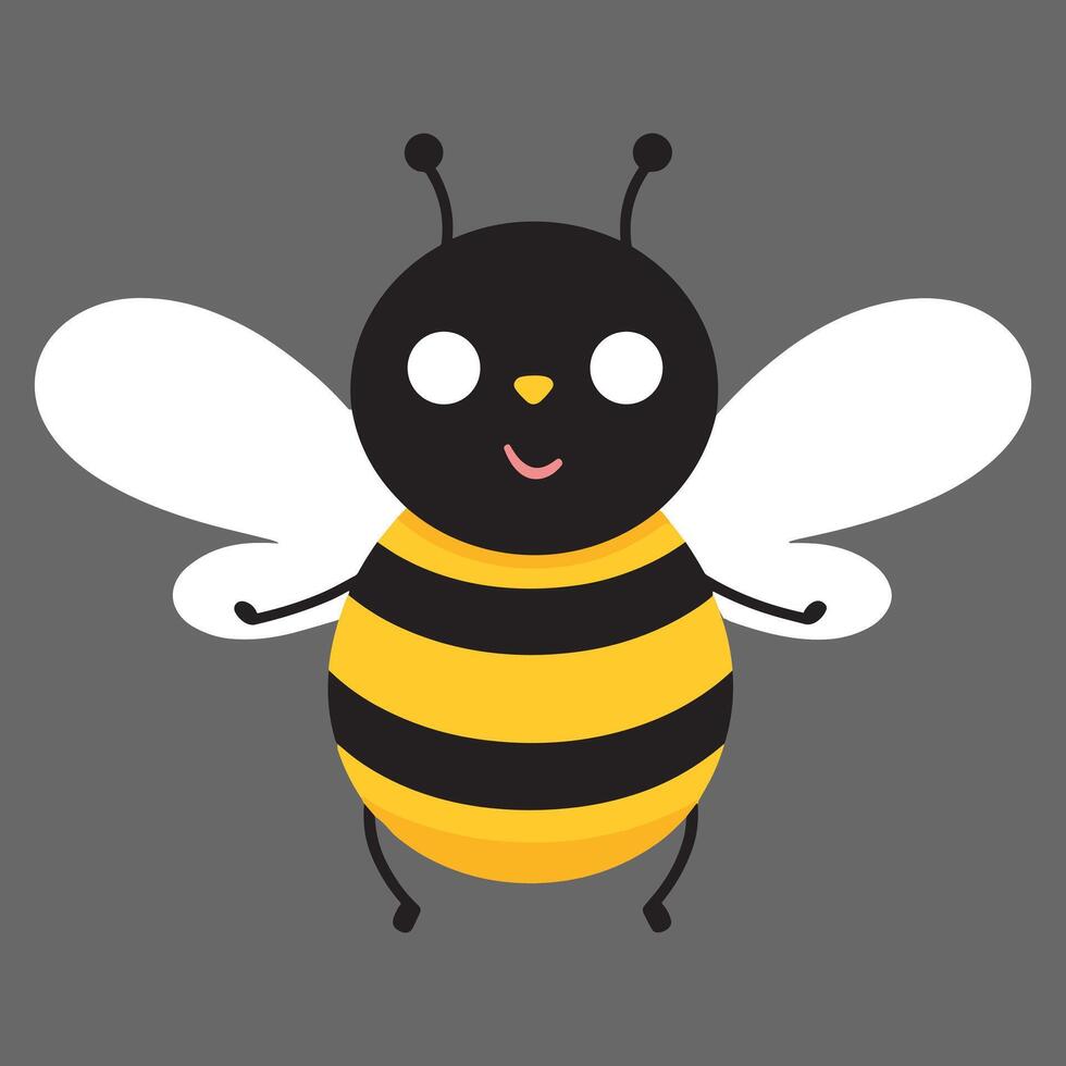fofa engraçado abelha desenho animado vetor ilustração.