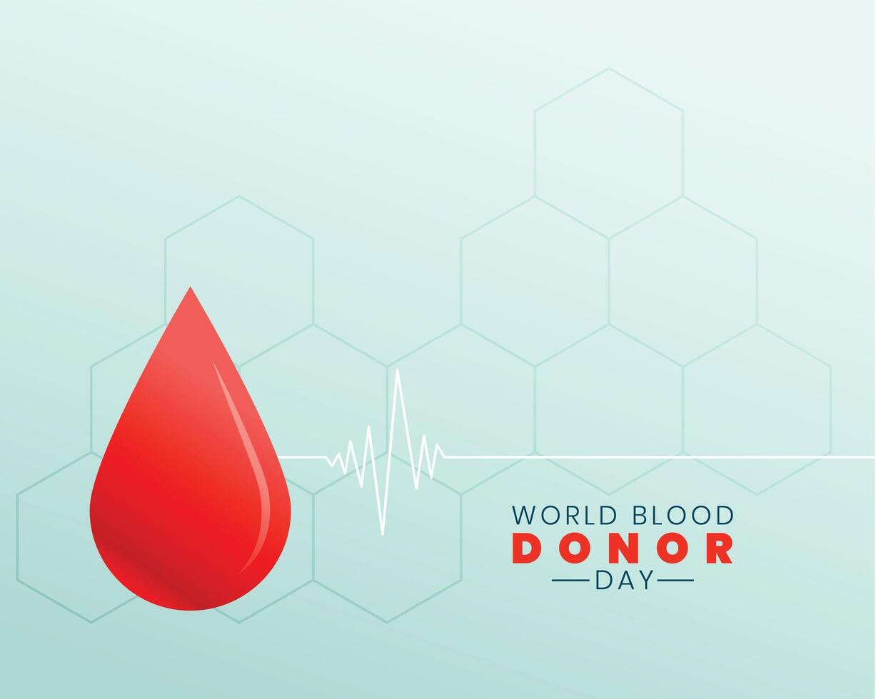mundo sangue doador dia ilustração com vermelho sangue solta vetor