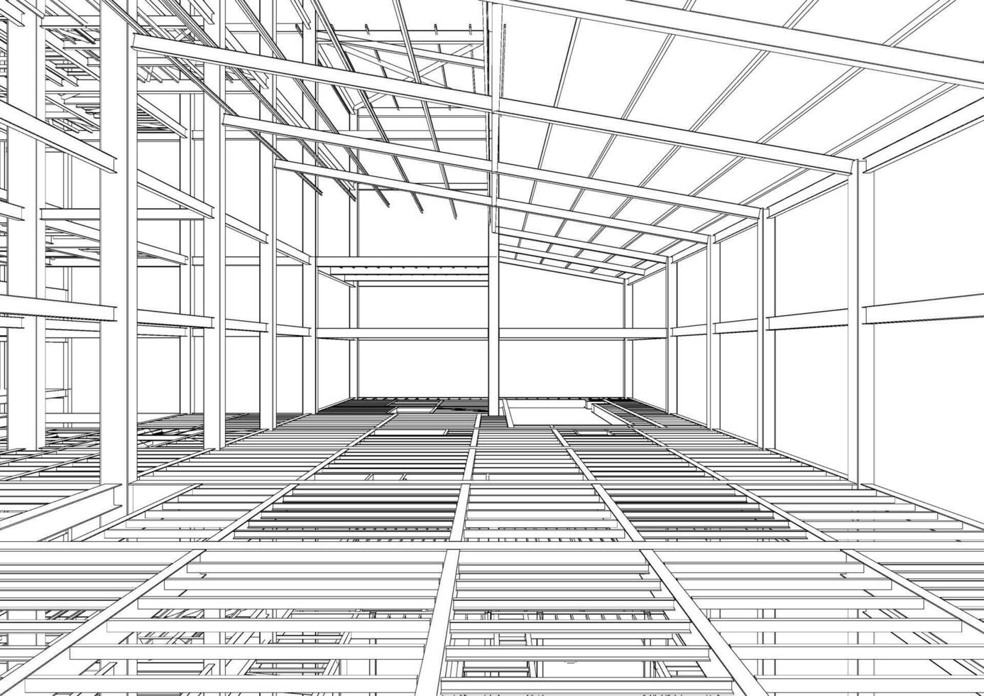 3d ilustração do construção estrutura vetor