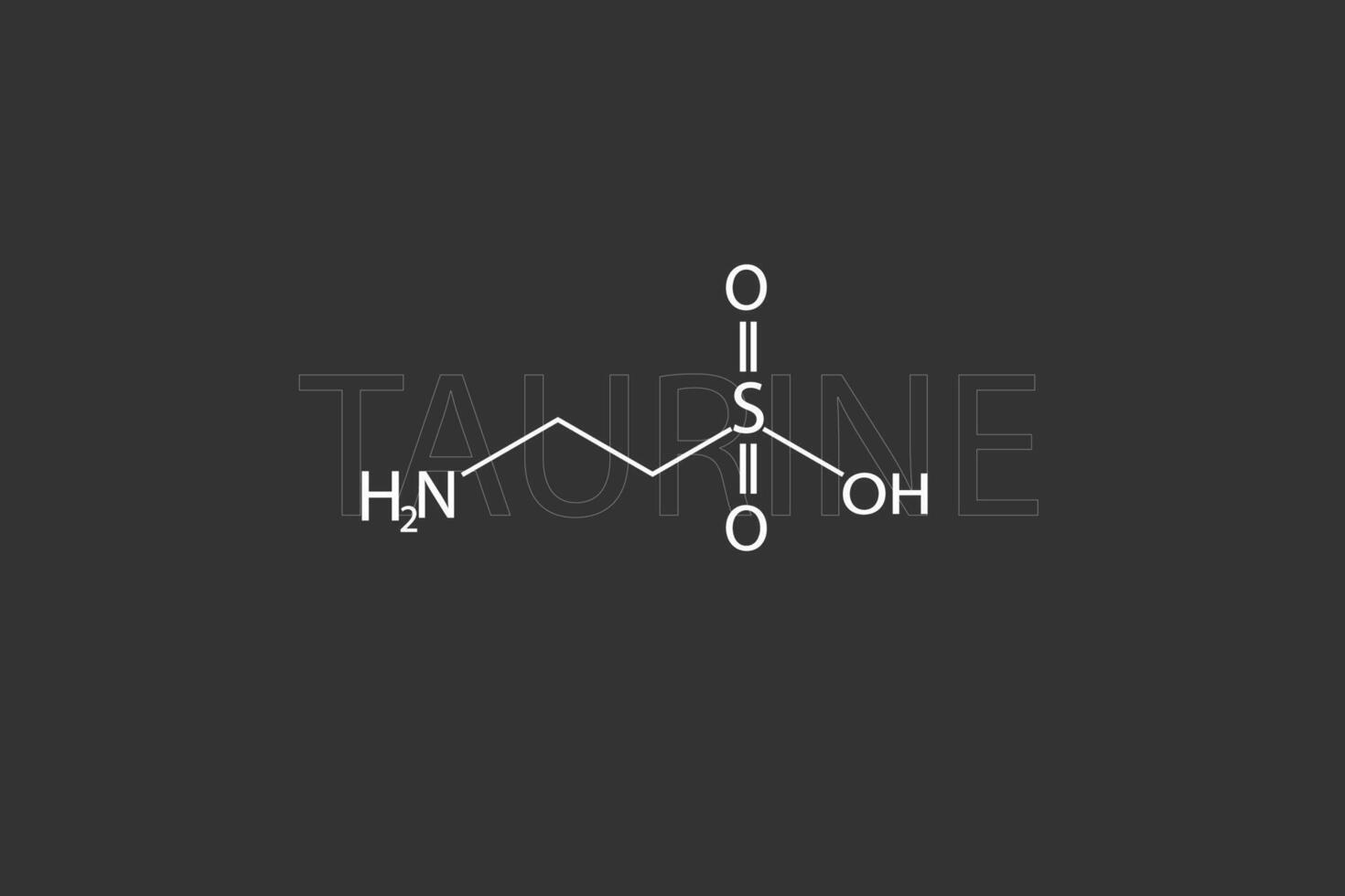 taurina molecular esquelético químico Fórmula vetor