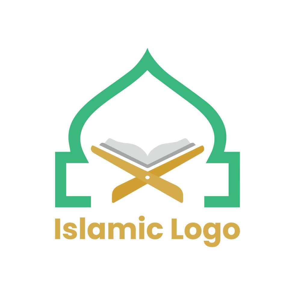 islâmico logotipo modelo, fita islâmico cúpula Palácio logotipo Projeto modelo. mesquita logotipo Ideias. inspiração logotipo Projeto. modelo vetor ilustração.