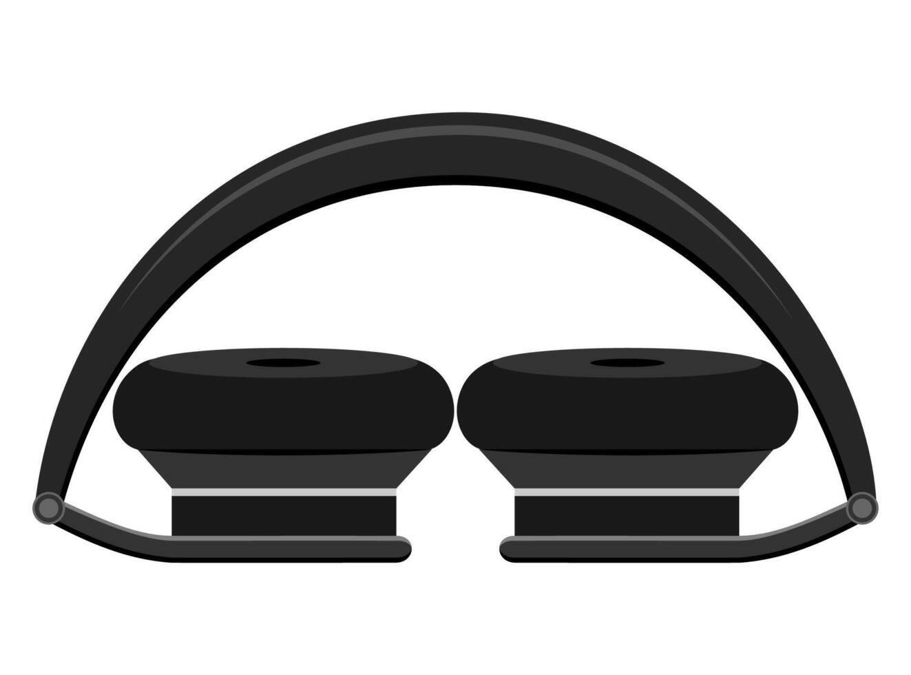 ilustração vetorial realista de estoque de fones de ouvido preto isolada no fundo branco vetor