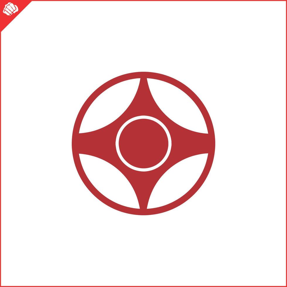 emblema, símbolo Kanku kyokushinkai karatê vetor