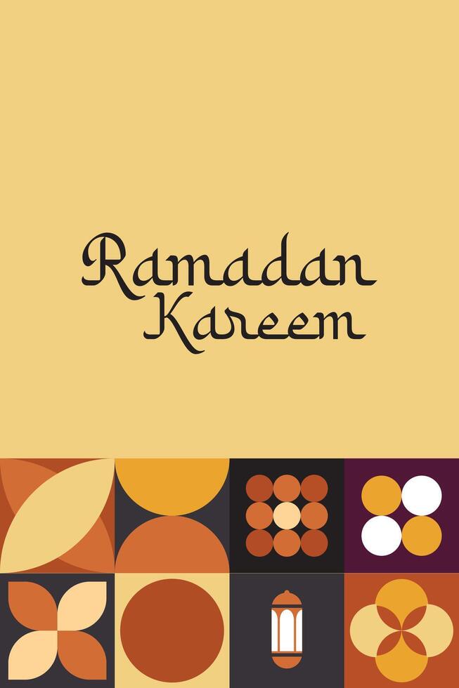 Ramadã kareem, islâmico cumprimento cartão modelo com Ramadã para papel de parede design, cartaz, meios de comunicação bandeira. vetor