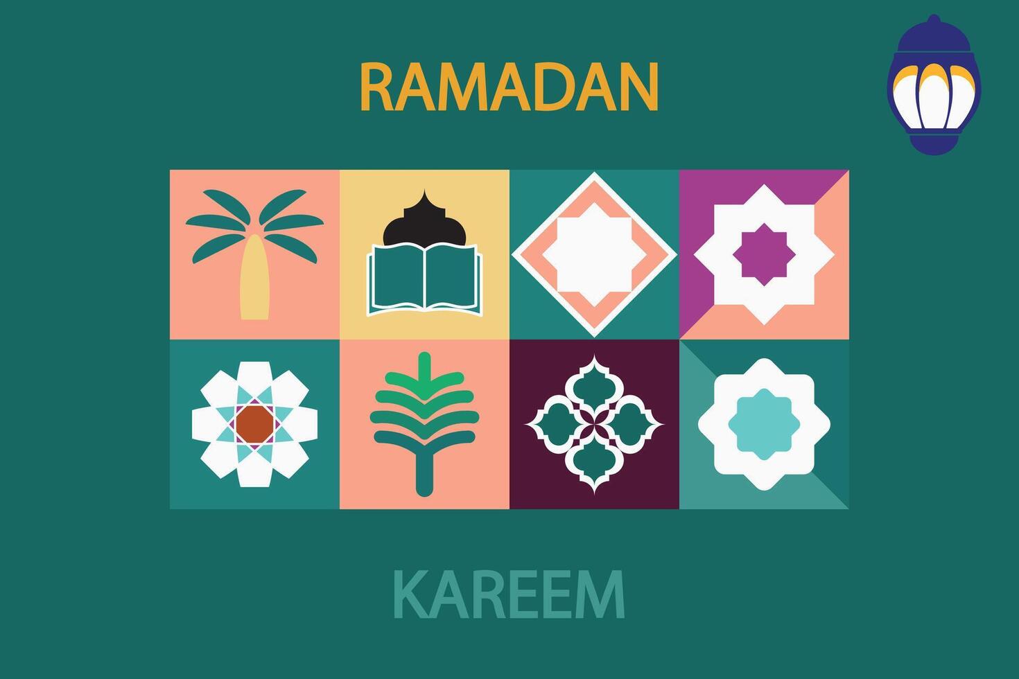 Ramadã kareem, islâmico cumprimento cartão modelo com Ramadã para papel de parede design, cartaz, meios de comunicação bandeira. vetor