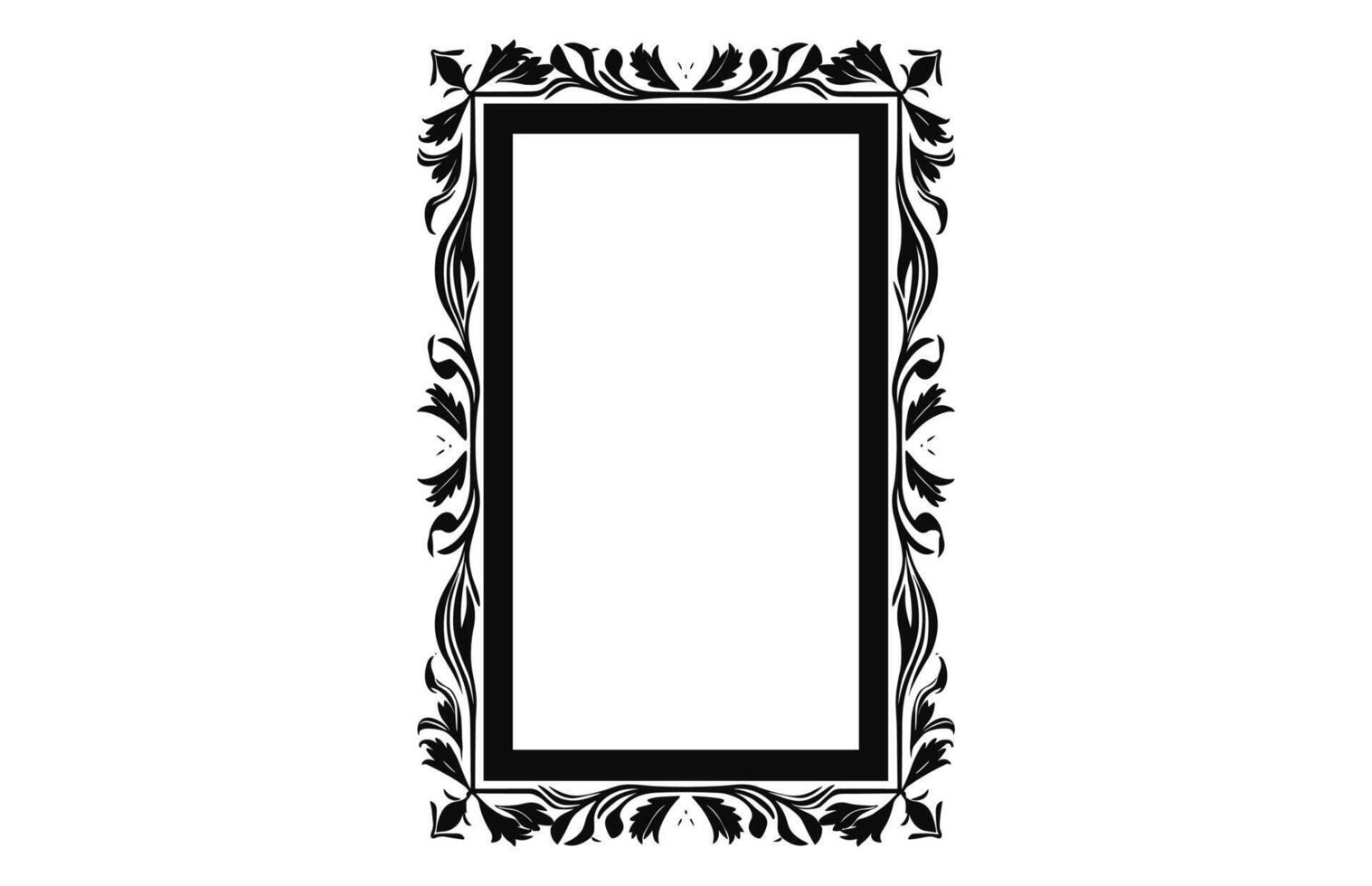 uma decorativo retângulo quadro, Armação vetor, vintage ornamental fronteira esboço vetor