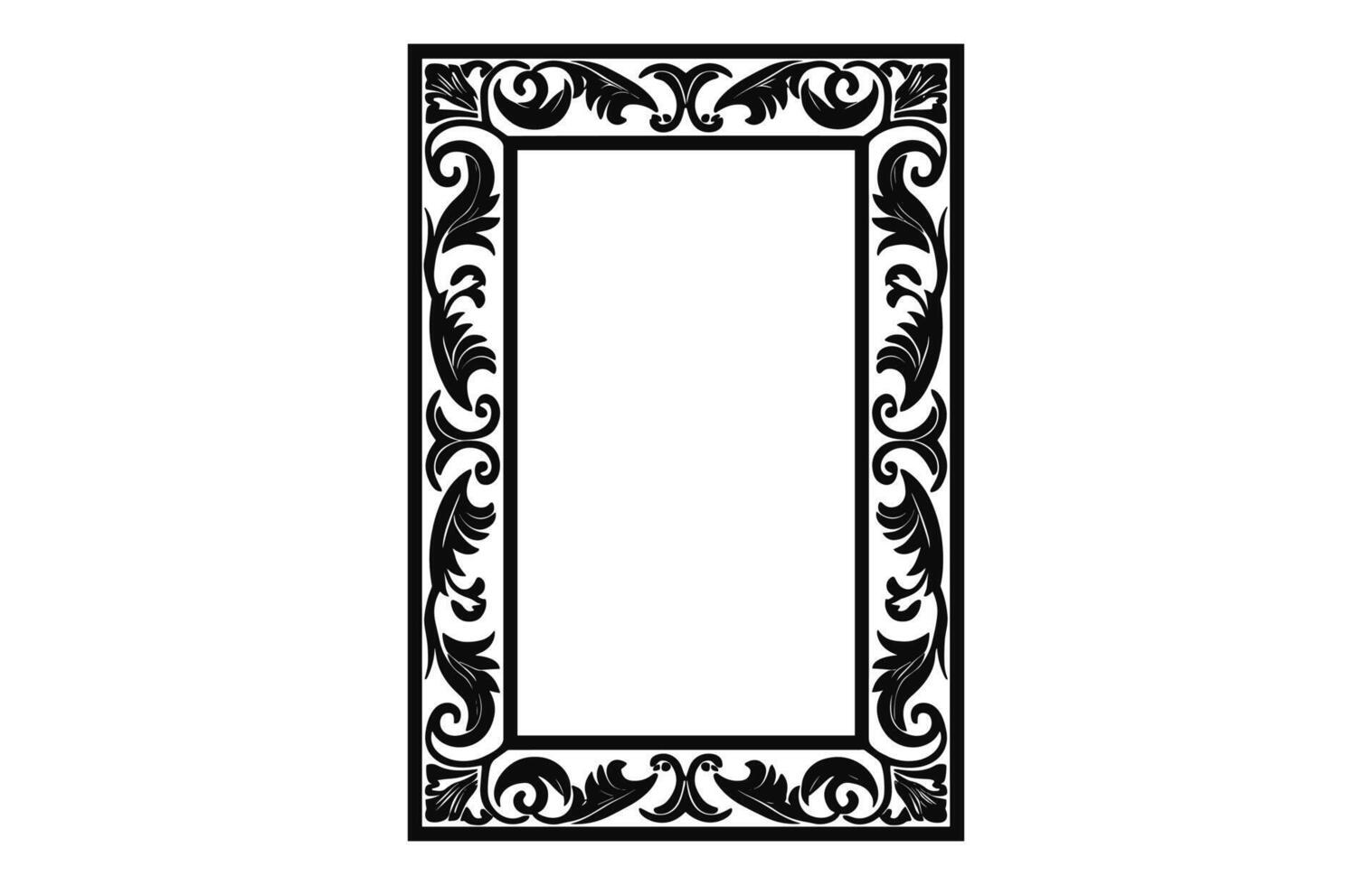 uma decorativo retângulo quadro, Armação vetor, vintage ornamental fronteira esboço vetor