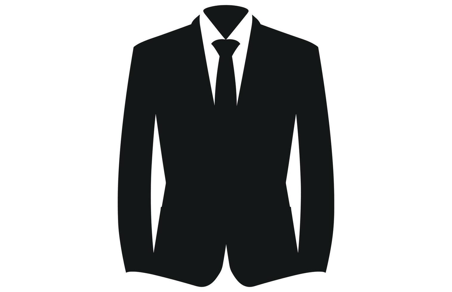terno silhueta, homens blazer ou Jaqueta símbolo simples silhueta ícone em fundo vetor