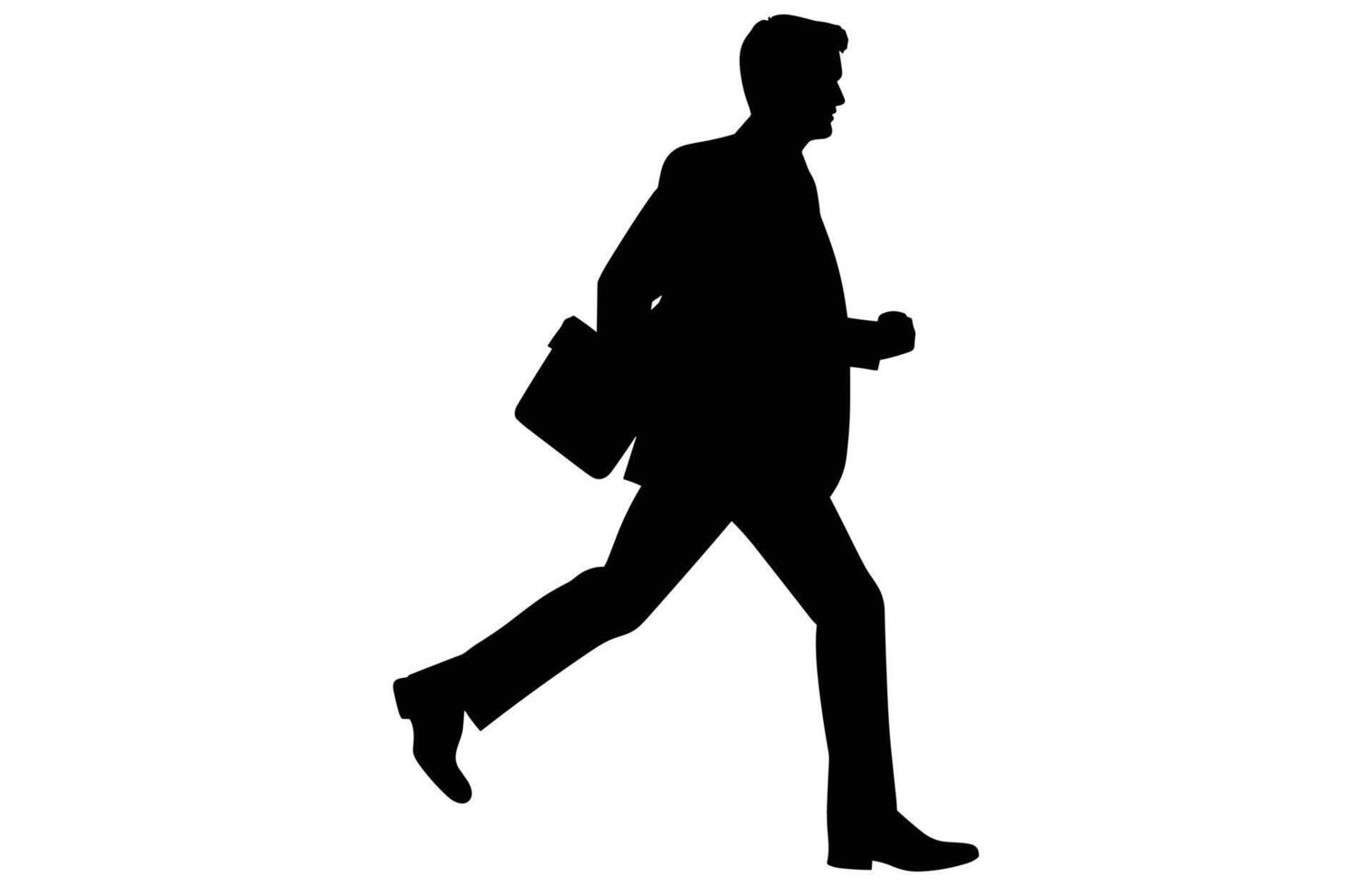 o negócio homem andando, homem caminhando com uma pasta vetor