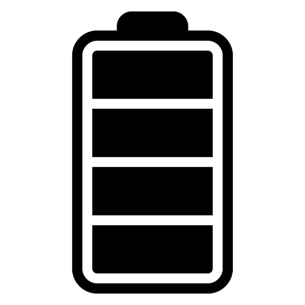 ícone de glifo de bateria cheia vetor