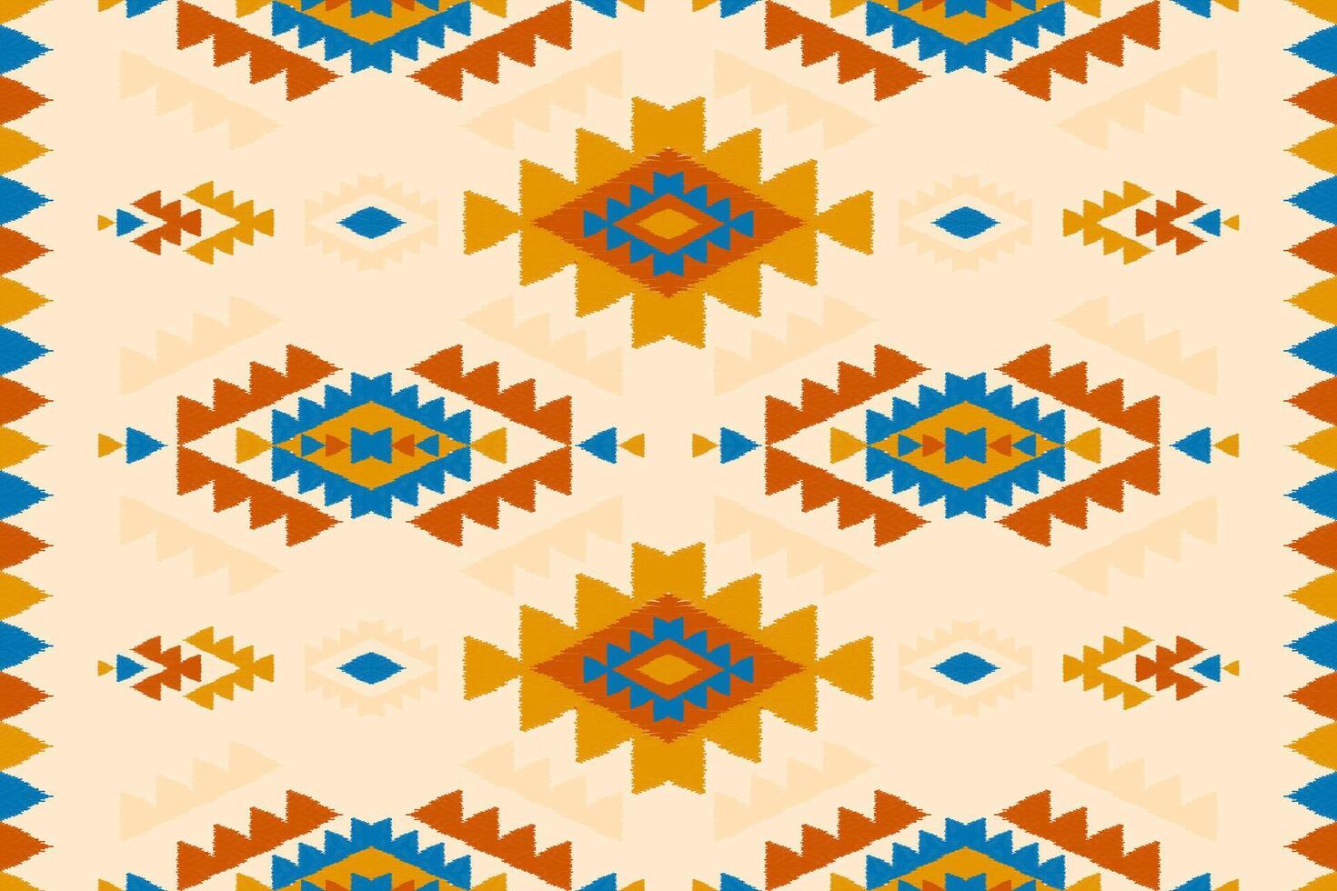 tapete étnico ikat arte padrão. sem costura padrão geométrico étnico ikat em tribal. estilo mexicano. vetor