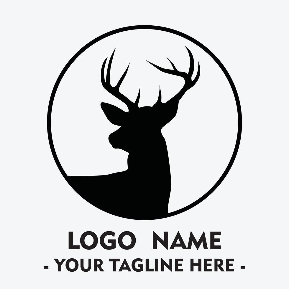 veado logotipo, simples vetor do bode cervo, ótimo para seu Caçando logotipo, veado logotipo