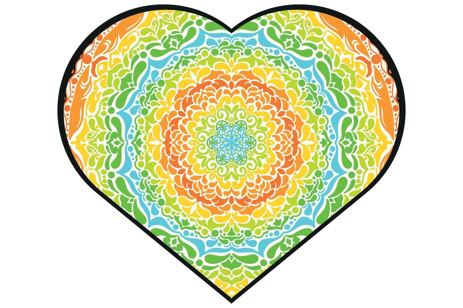 amor mandala enfeite vetor Projeto para namorados decoração