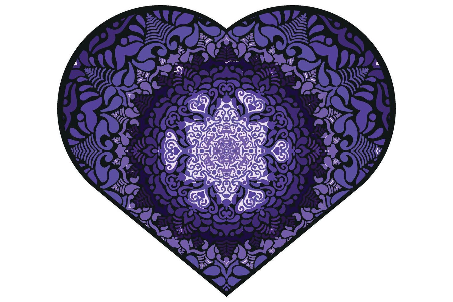 amor mandala enfeite vetor Projeto para namorados decoração