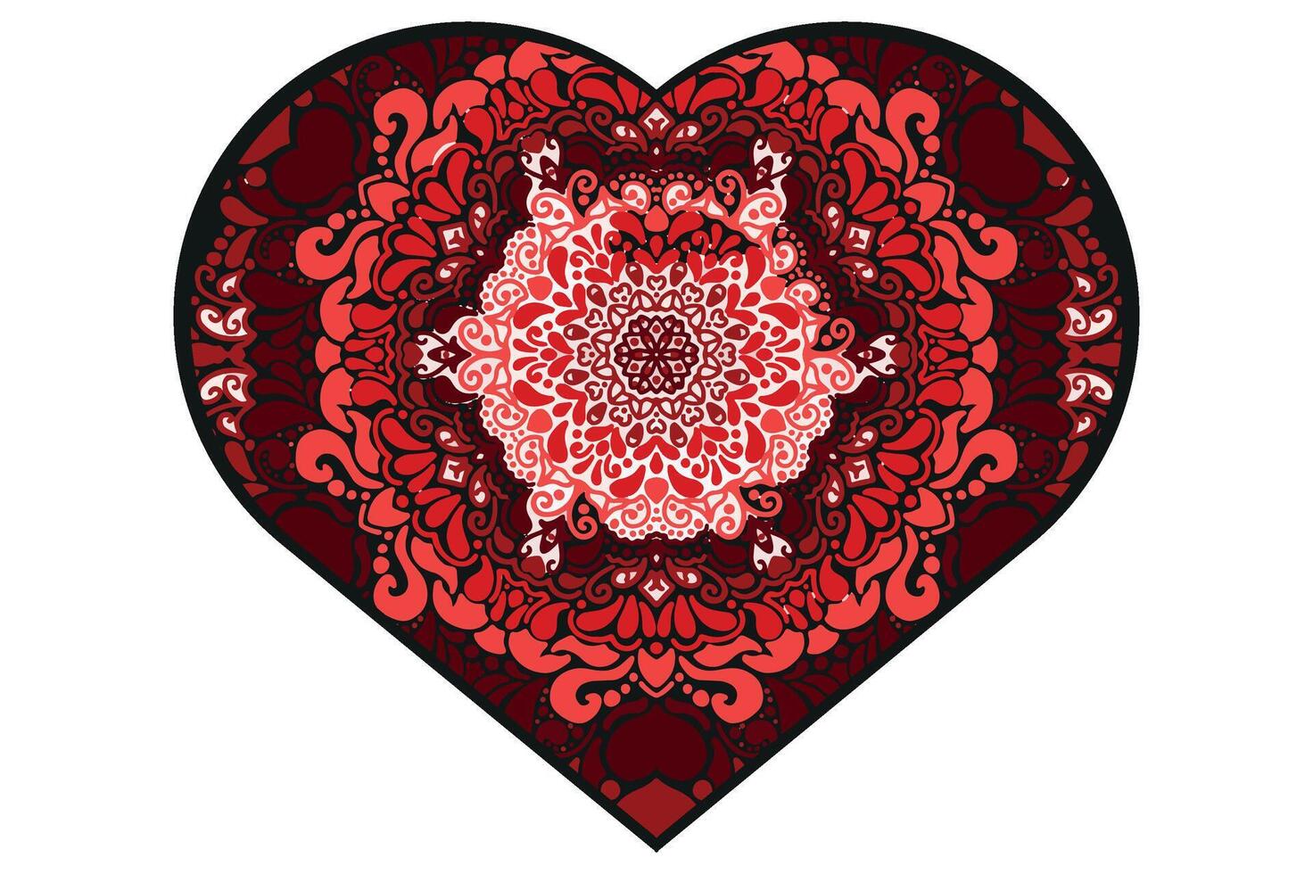 amor mandala enfeite vetor Projeto para namorados decoração