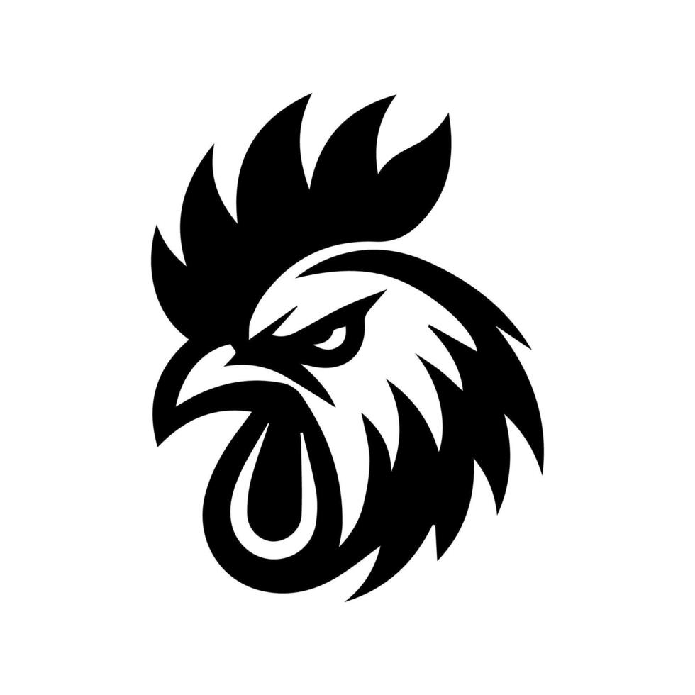 frango galo mascote logotipo silhueta versão vetor