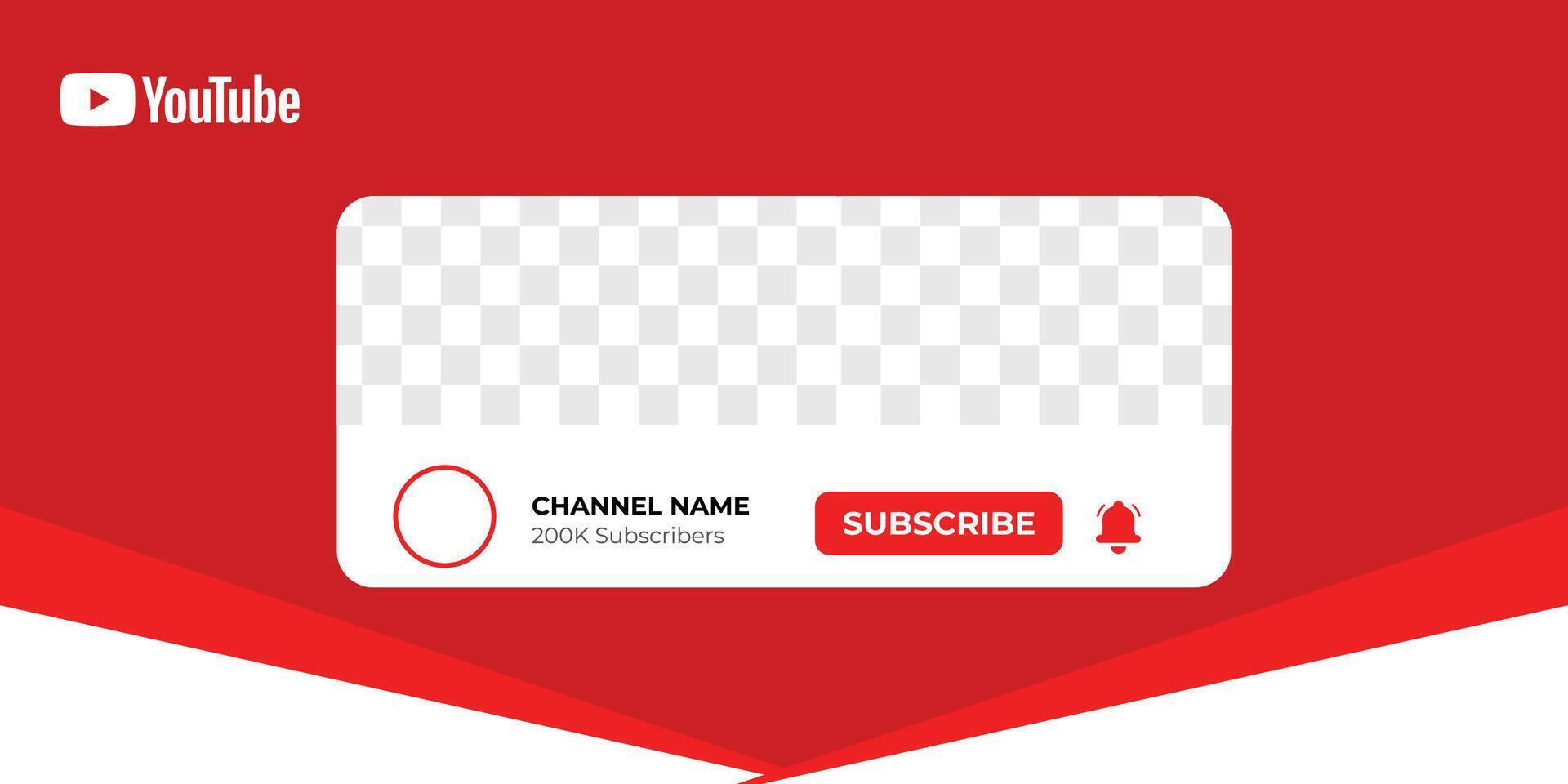 Youtube perfil ícone interface. se inscrever botão. canal nome. vetor