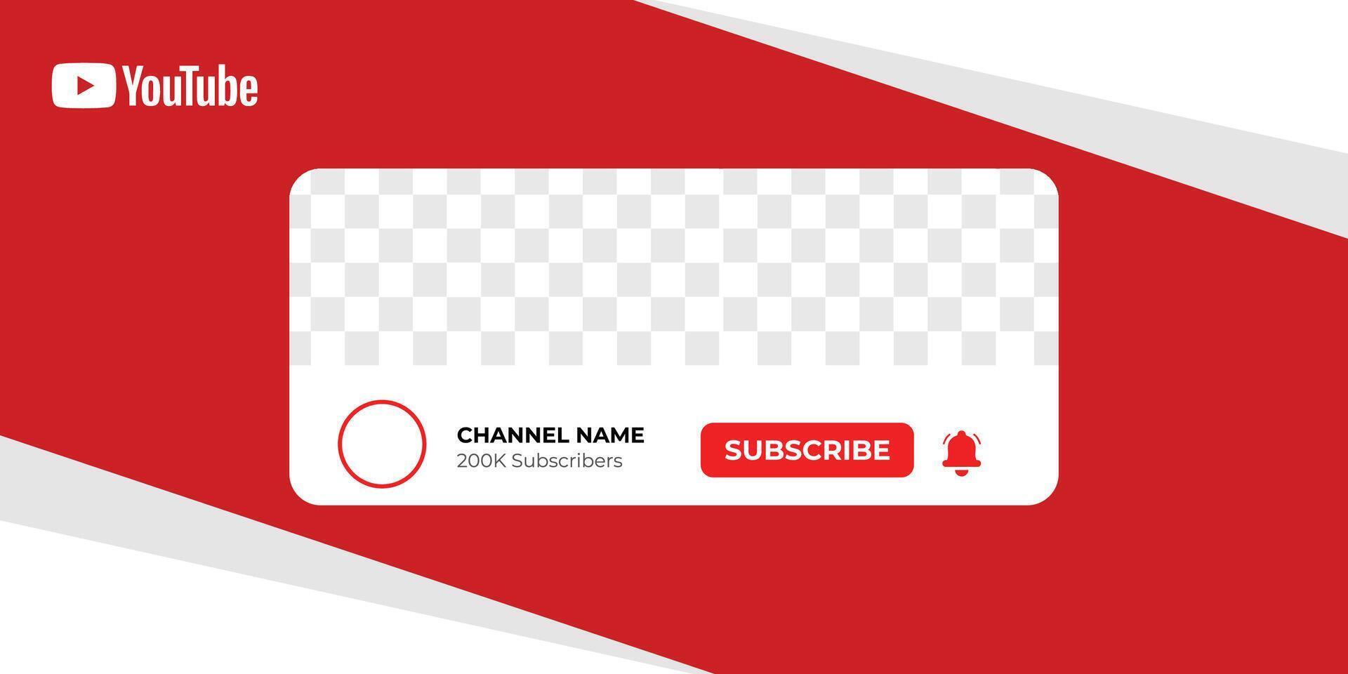 Youtube perfil ícone interface. se inscrever botão. canal nome. vetor