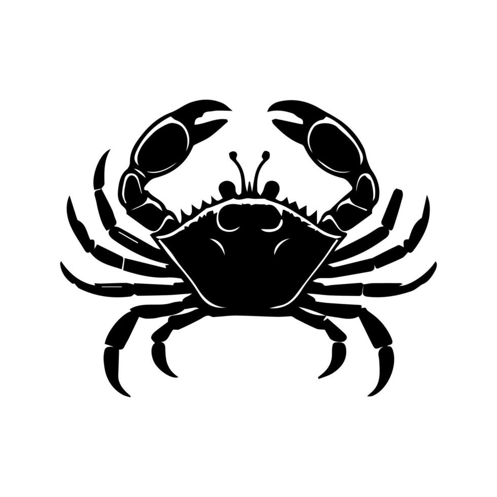 caranguejo silhueta. logotipo. isolado caranguejo em branco fundo vetor