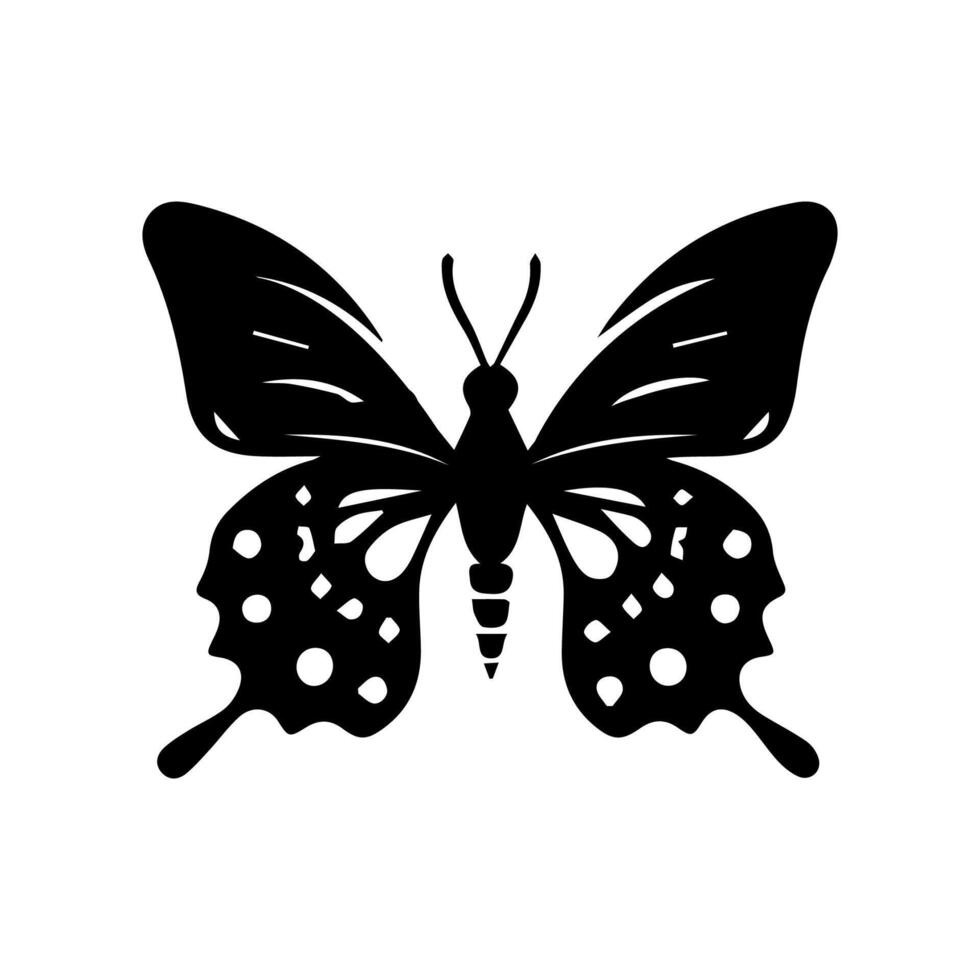 borboleta silhueta ícone. vetor ilustrações.