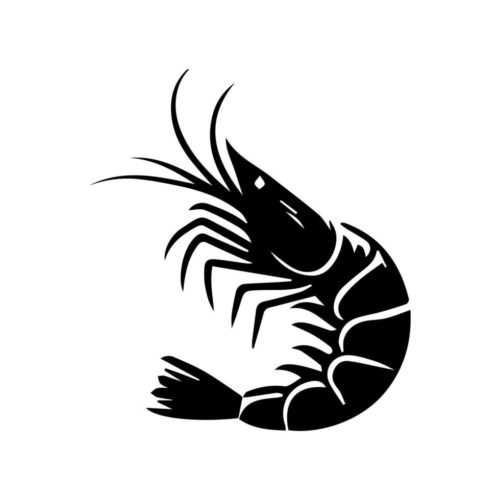 camarão mar caridea animal gravura ilustração vetorial. imitação de estilo de placa de arranhão. imagem desenhada à mão em preto e branco. vetor
