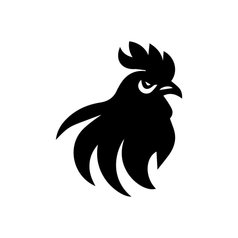 frango galo mascote logotipo silhueta versão vetor