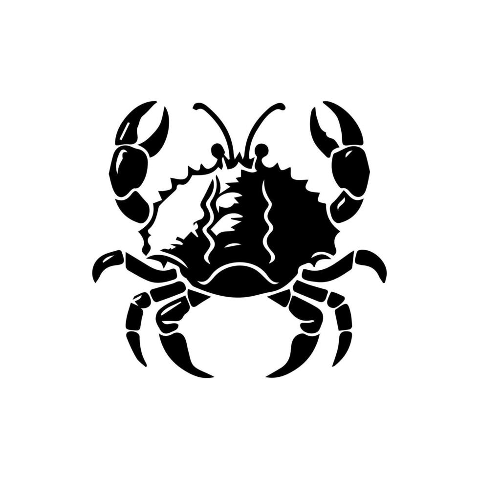 caranguejo silhueta. logotipo. isolado caranguejo em branco fundo vetor