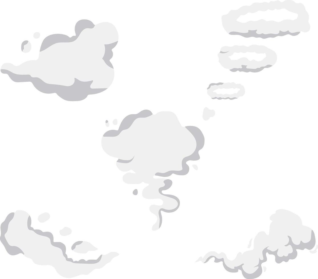 desenho animado fumaça nuvem com abstrato Projeto estilo. isolado vetor ilustração