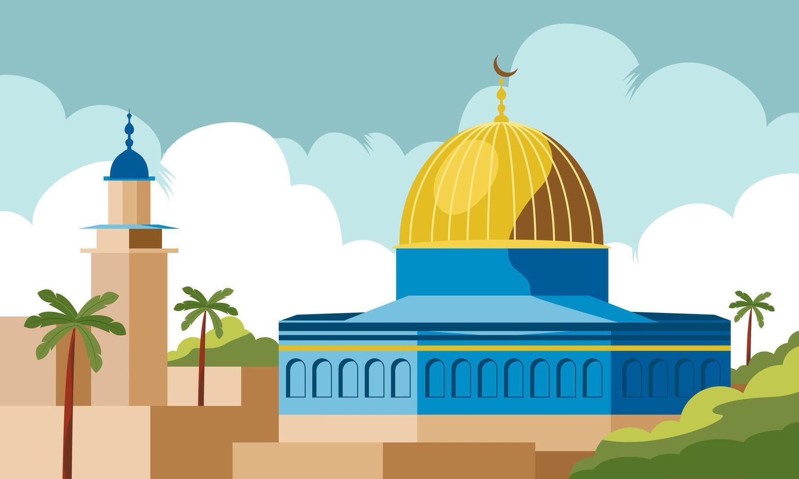 al aqsa mesquita Jerusalém vetor