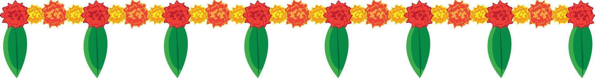 indiano calêndula festão, Toran projeto, flor estamenha vetor