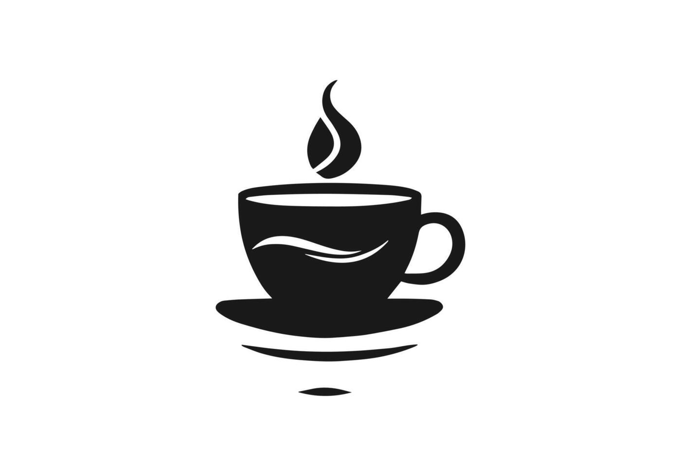 logotipo do café copo ícone vetor silhueta isolado Projeto branco fundo