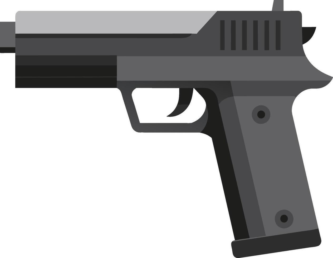 cinzento cor arma de fogo pistola vetor ícone ilustração