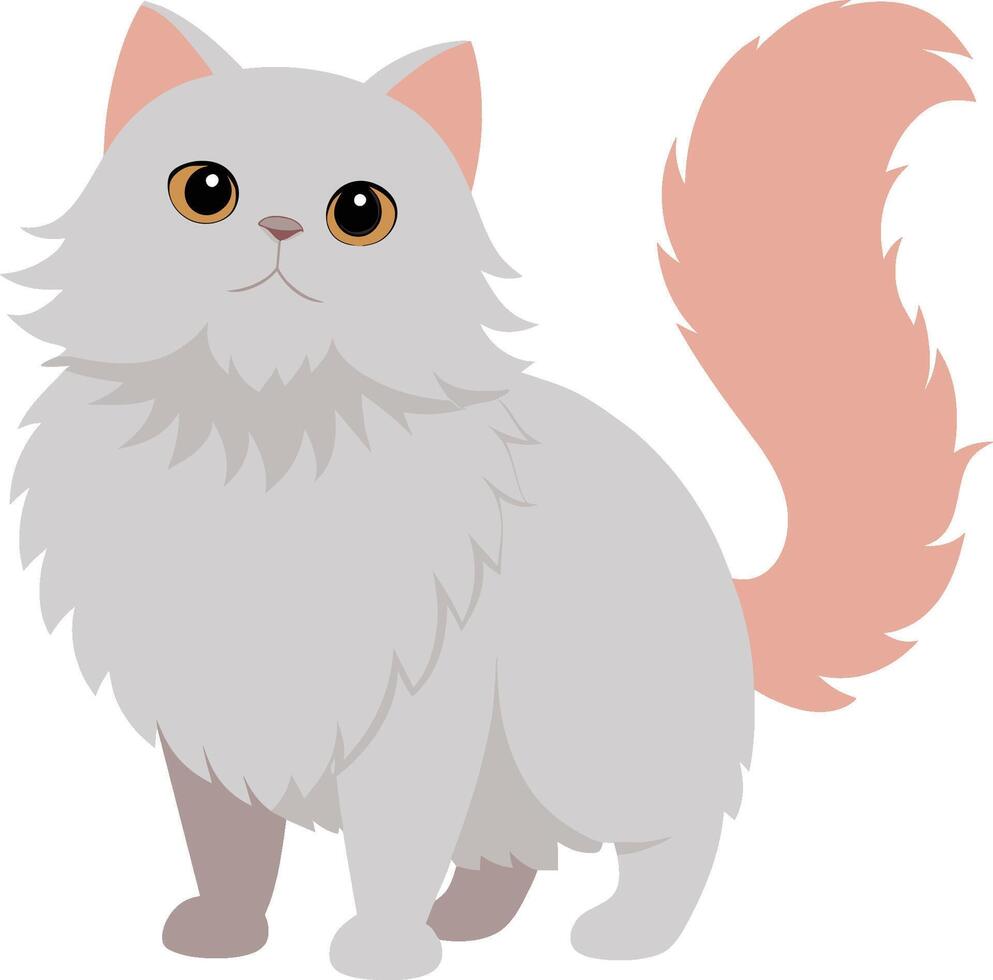 fofa persa gato animal vetor ilustração