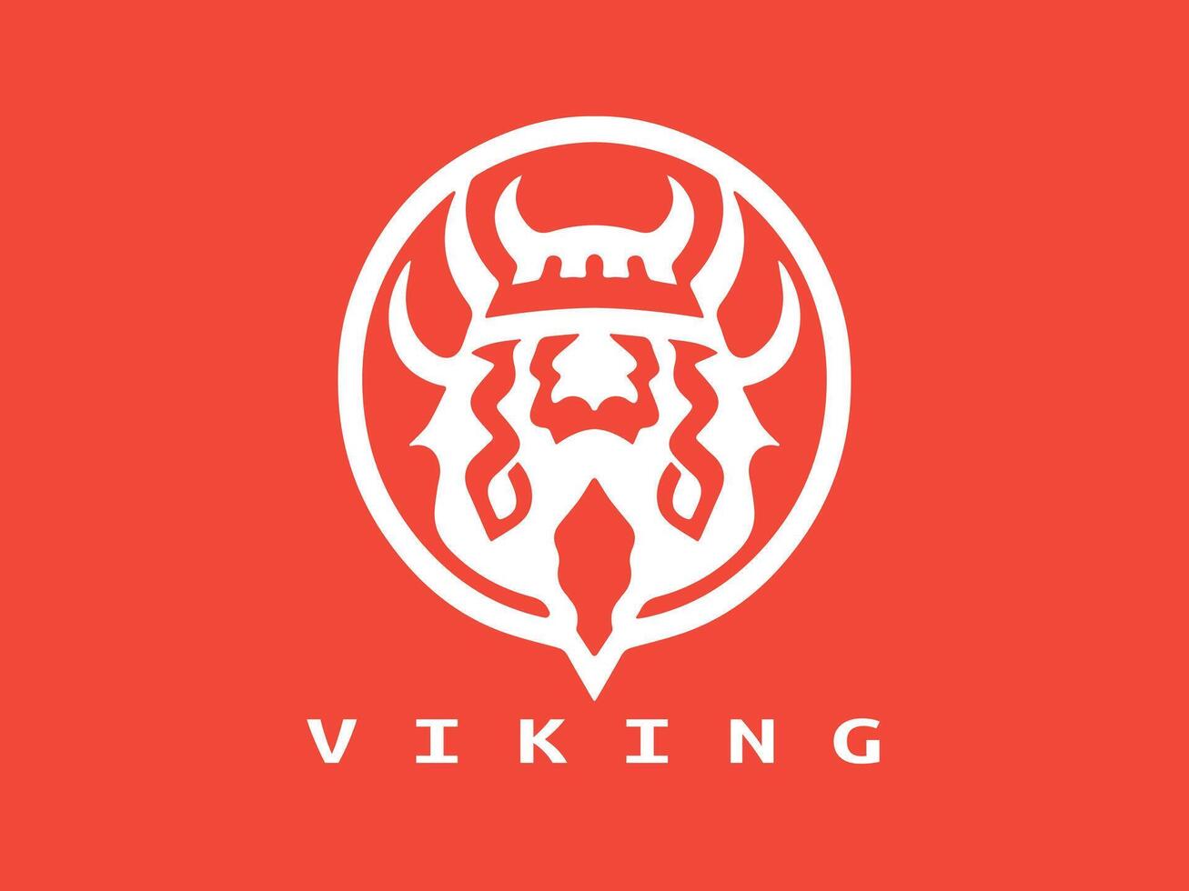 viking cabeça face logotipo modelo vetor