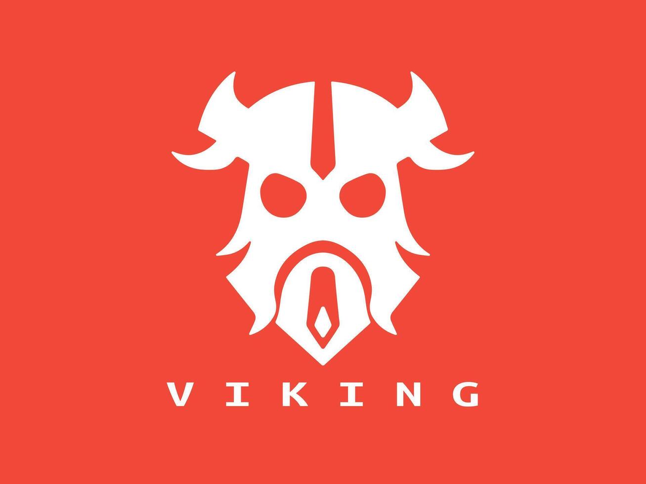 viking cabeça face logotipo modelo vetor