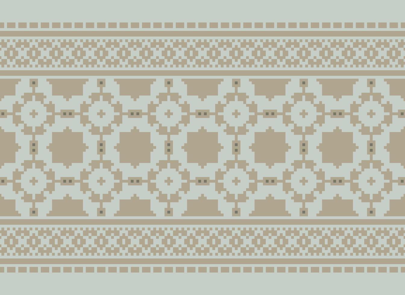 pixel Cruz ponto tradicional étnico padronizar paisley flor ikat fundo abstrato asteca africano indonésio indiano desatado padronizar para tecido impressão pano vestir tapete cortinas e sarongue vetor