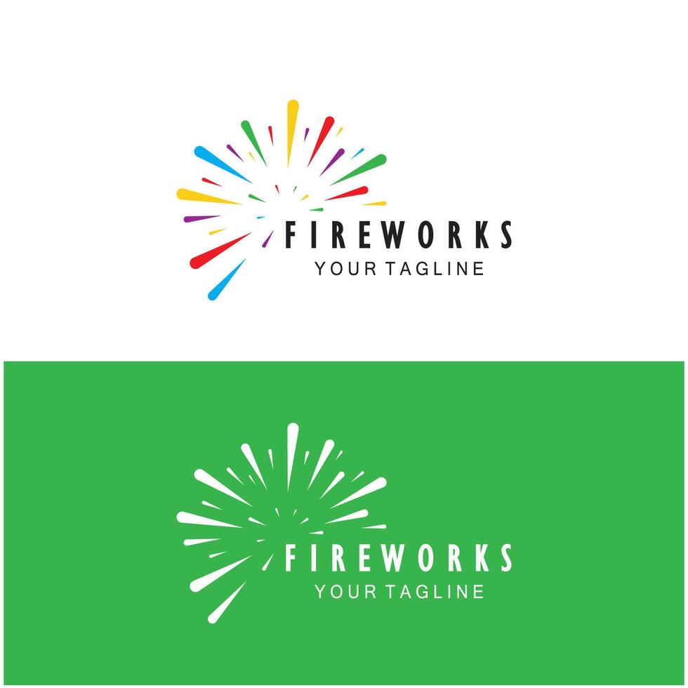 fogos de artifício logotipo Projeto com criativo colorida faíscas dentro moderno estilo.logotipo para negócios, marca, celebração, fogos de artifício, fogos de artifício vetor