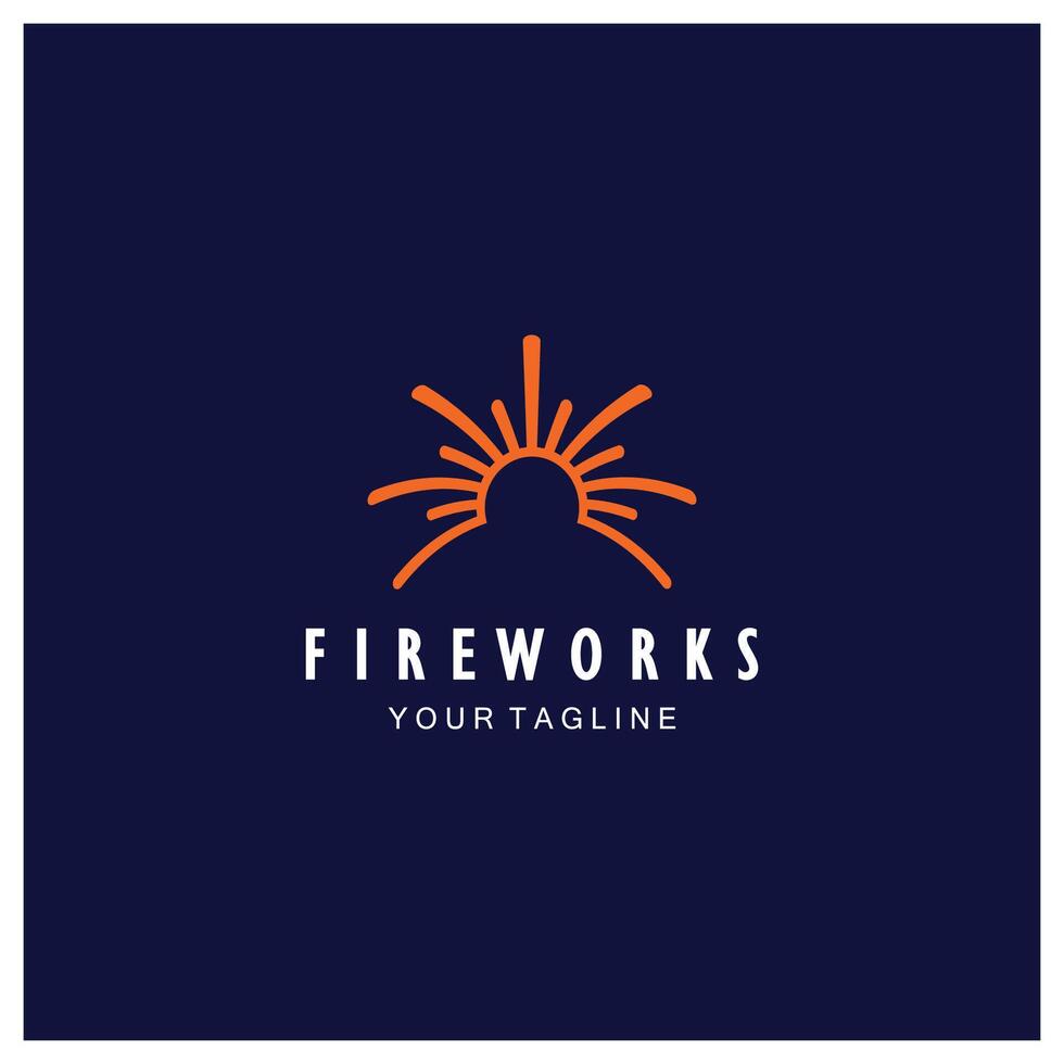 fogos de artifício logotipo Projeto com criativo colorida faíscas dentro moderno estilo.logotipo para negócios, marca, celebração, fogos de artifício, fogos de artifício vetor