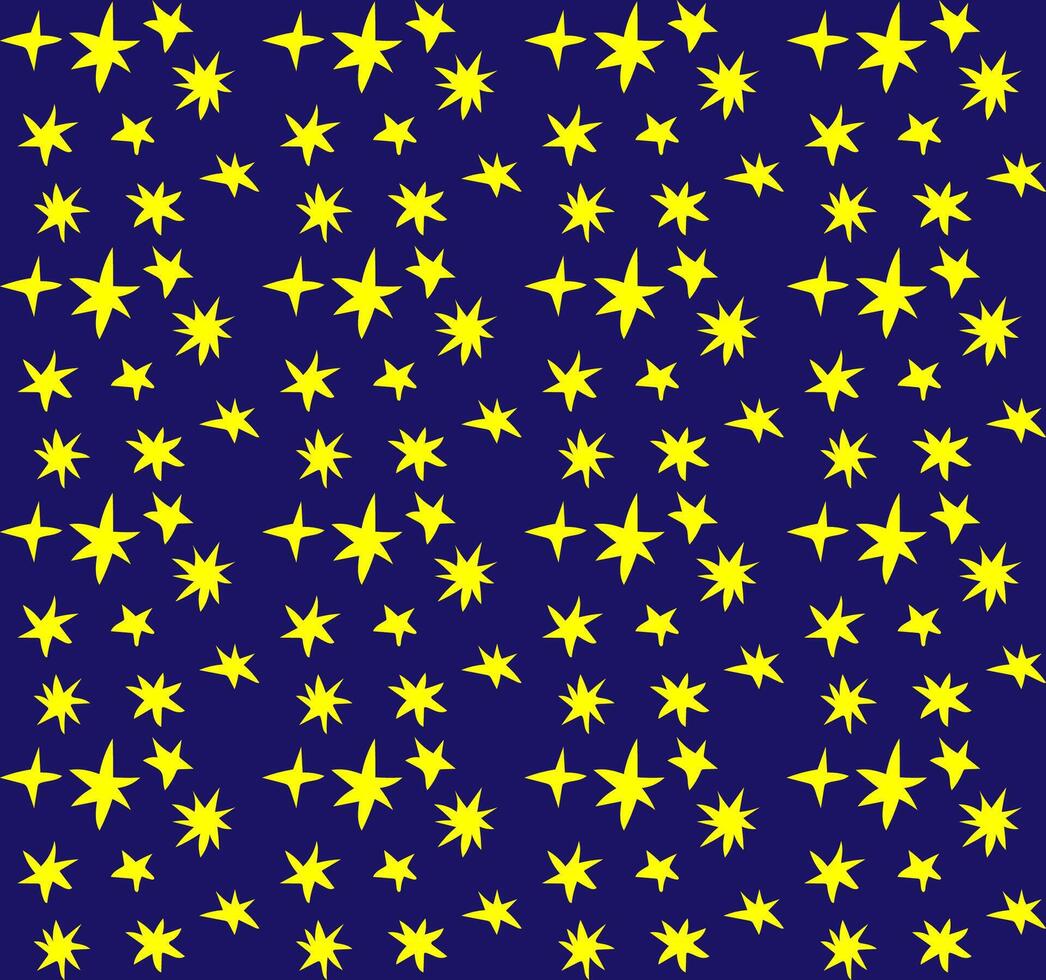 desatado abstrato padronizar dentro a Formato do dourado estrelas em uma azul fundo vetor