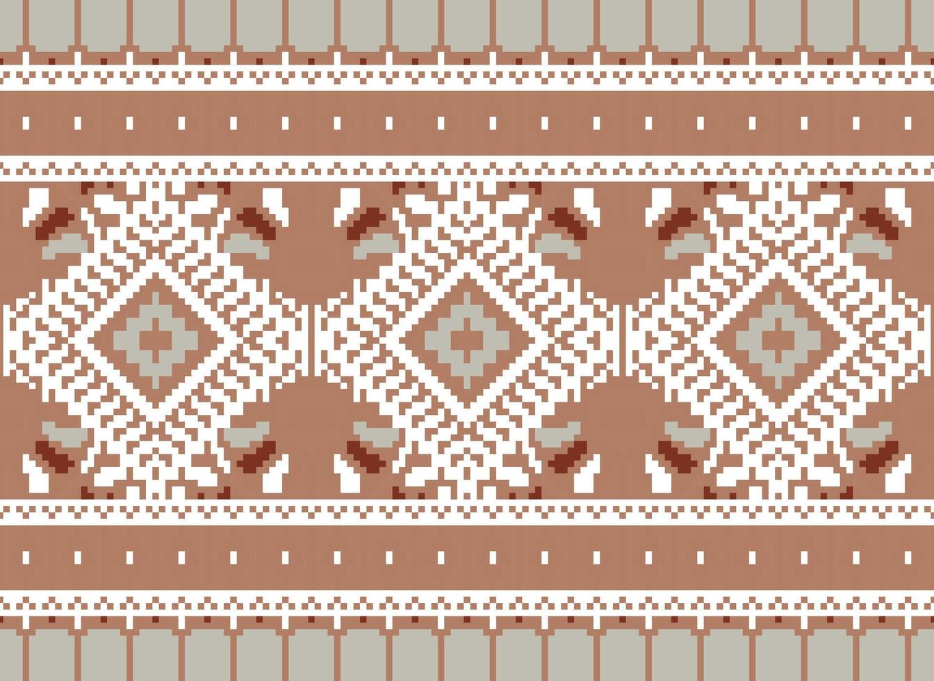 pixel Cruz ponto tradicional étnico padronizar paisley flor ikat fundo abstrato asteca africano indonésio indiano desatado padronizar para tecido impressão pano vestir tapete cortinas e sarongue vetor