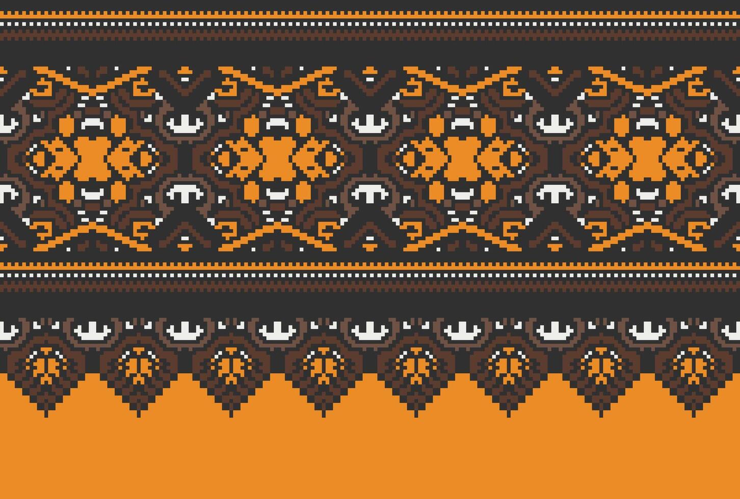 pixel Cruz ponto tradicional étnico padronizar paisley flor ikat fundo abstrato asteca africano indonésio indiano desatado padronizar para tecido impressão pano vestir tapete cortinas e sarongue vetor