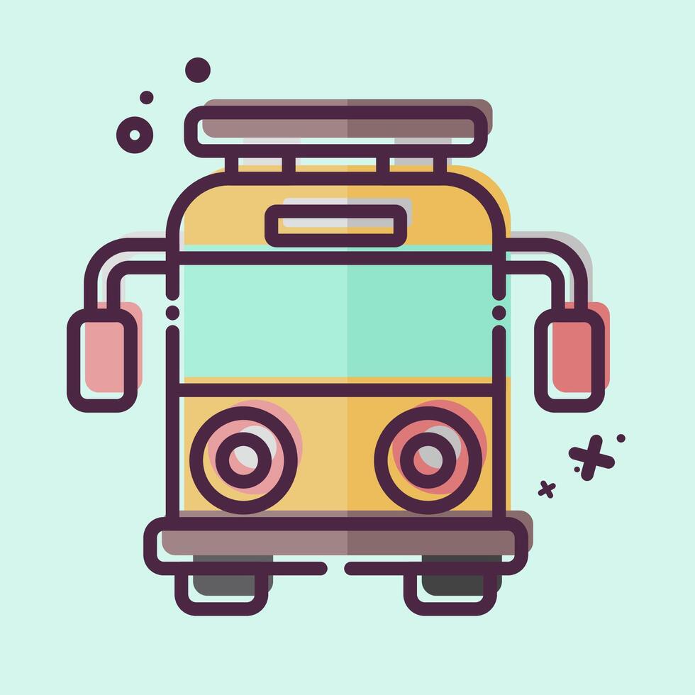 ícone escola ônibus. relacionado para Jardim da infância símbolo. mbe estilo. simples Projeto editável. simples ilustração vetor