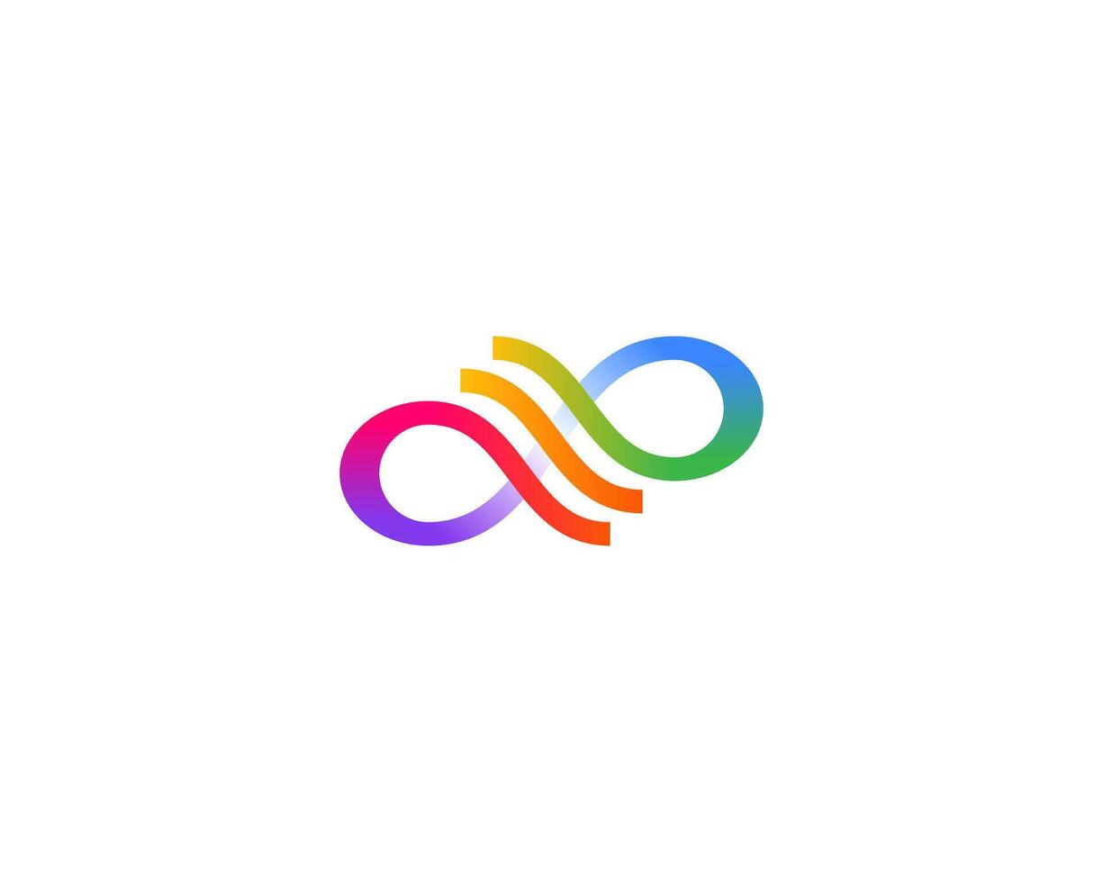 abstrato criativo colorida infinidade logotipo vetor