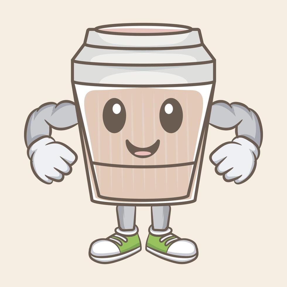 vetor café caneca ícone gráfico desenho animado estilo ilustração Projeto