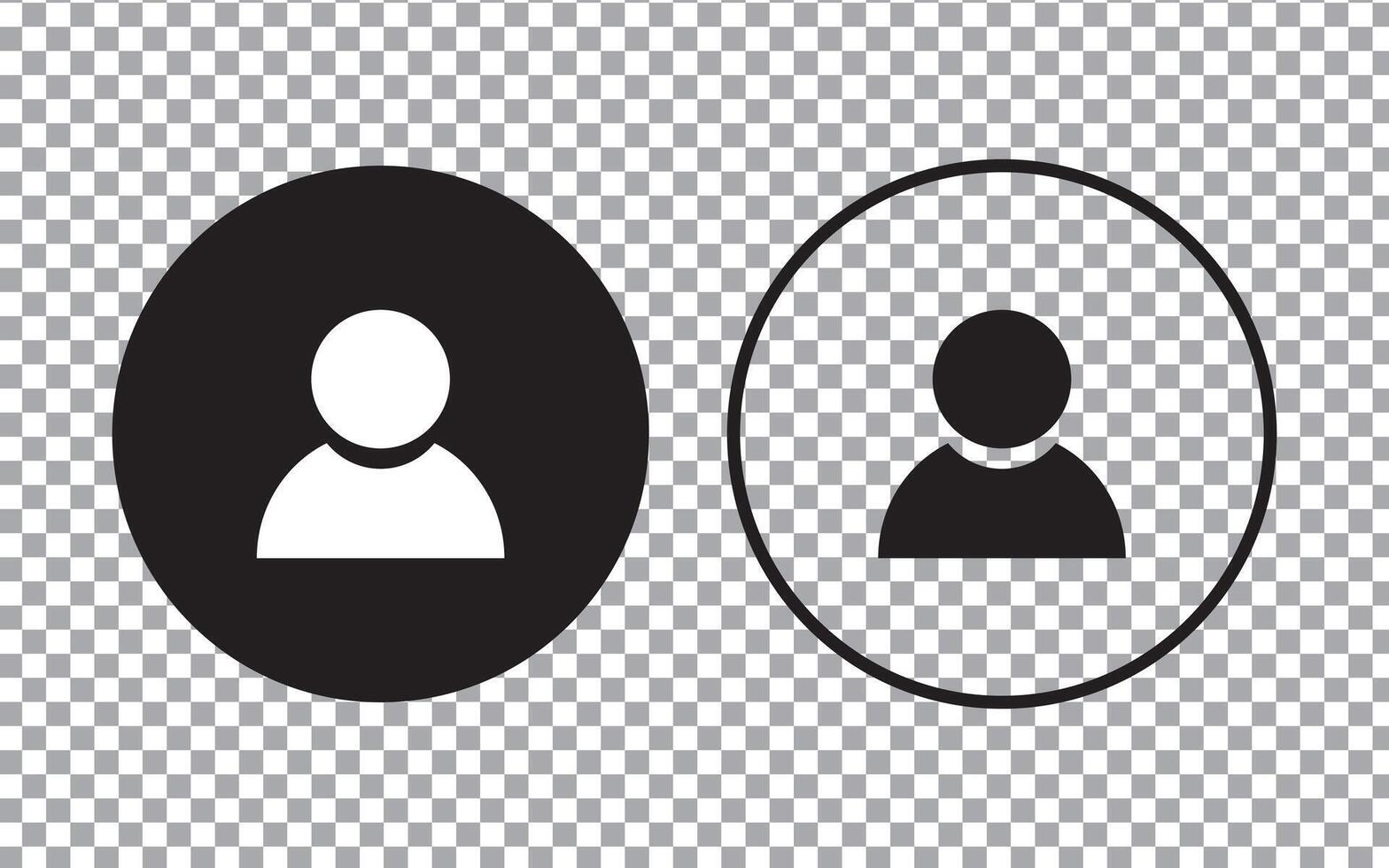 do utilizador ícone dentro plano estilo, pessoa ícone, do utilizador ícone para rede site, do utilizador ícone. dois tons versão em Preto e branco fundo vetor