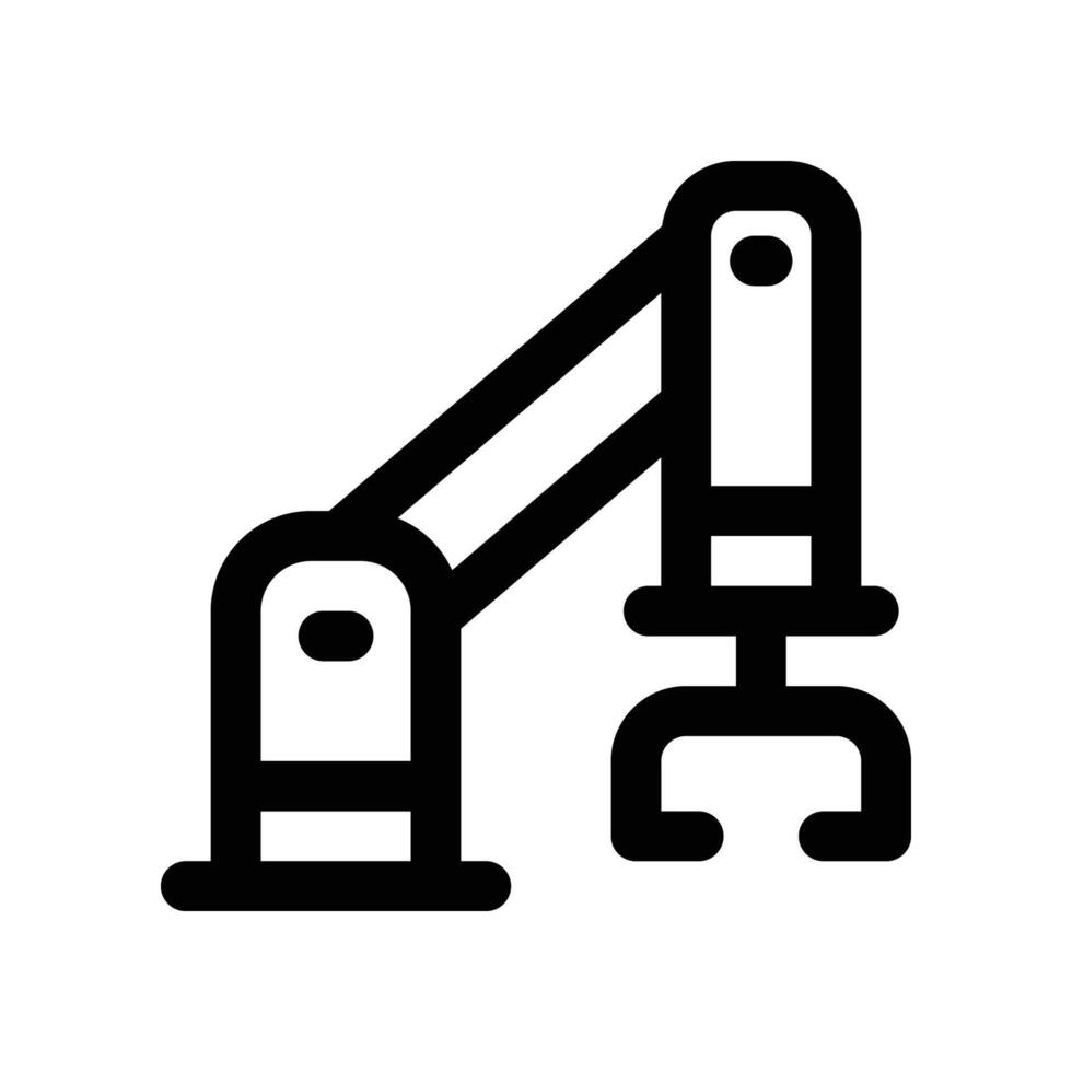 robô braço ícone. vetor linha ícone para seu local na rede Internet, móvel, apresentação, e logotipo Projeto.