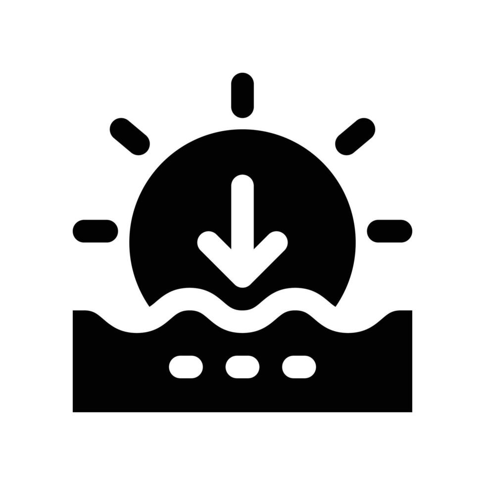 pôr do sol ícone. vetor glifo ícone para seu local na rede Internet, móvel, apresentação, e logotipo Projeto.