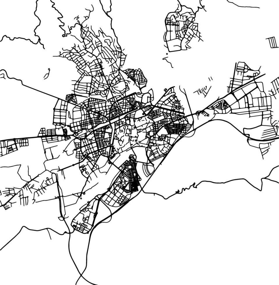 silhueta mapa do Córdoba Espanha. vetor