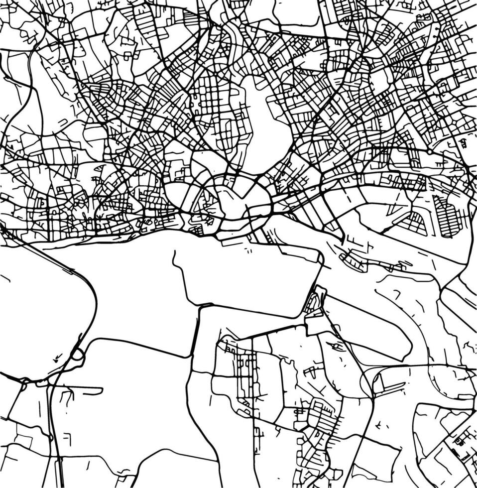 silhueta mapa do Hamburgo Alemanha. vetor