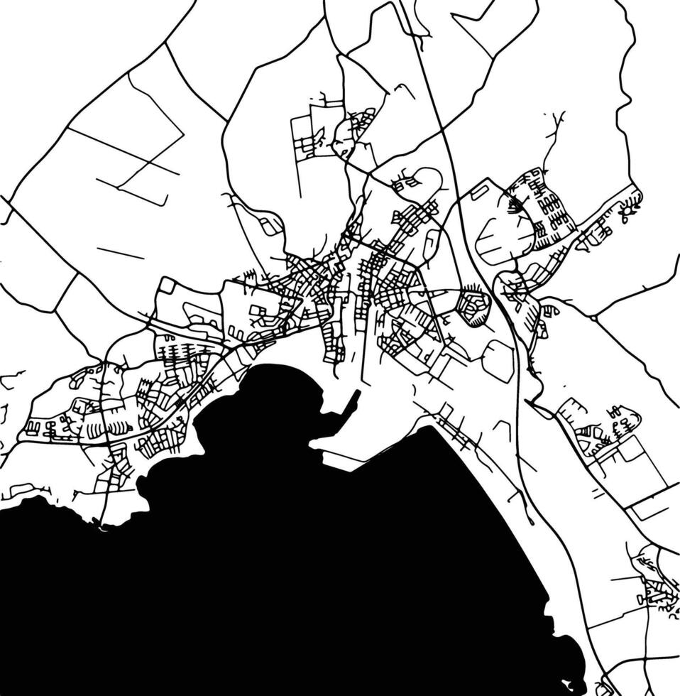 silhueta mapa do Halmstad Suécia. vetor